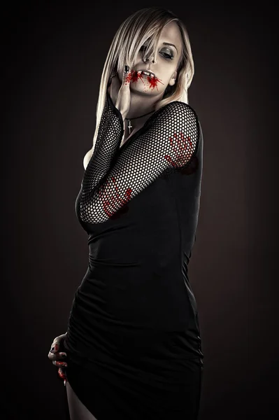 Um vampiro muito sangrento. — Fotografia de Stock