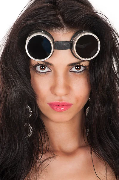 Hermosa mujer en gafas de primer plano — Foto de Stock