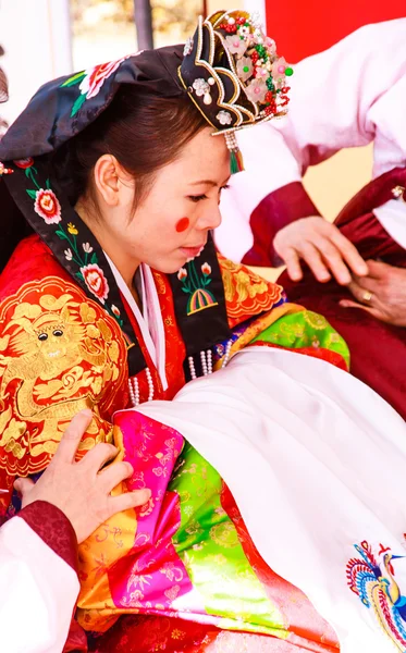 Wykonanie tradycyjny koreański ślub. — Zdjęcie stockowe
