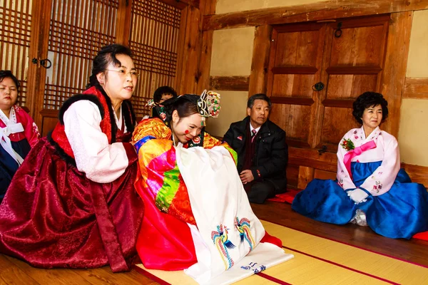 Wykonanie tradycyjny koreański ślub. — Zdjęcie stockowe