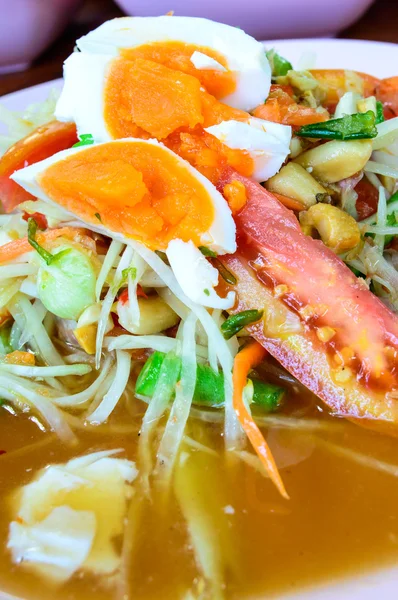 Thai Papaya Salad. (somtam) — Stock Photo, Image