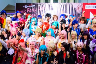 Japon anime cosplay poz komik parti 46th