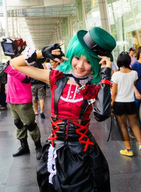 Bangkok - 30 Mart: Bir Tanımlanamayan Japon anime cosplay poz