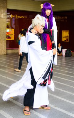 Bangkok - 30 Mart: Bir Tanımlanamayan Japon anime cosplay poz