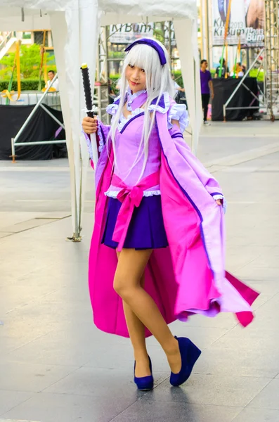 Bangkok - 30. März: eine unbekannte japanische Anime-Cosplay-Pose — Stockfoto