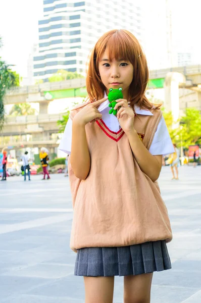 Banguecoque - 30 de março: Uma pose de cosplay de anime japonês não identificada — Fotografia de Stock