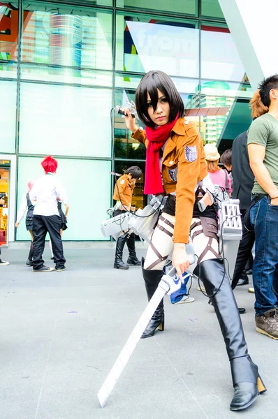 Cosplayer as characters from Attack on Titan. — Stock Photo, Image
