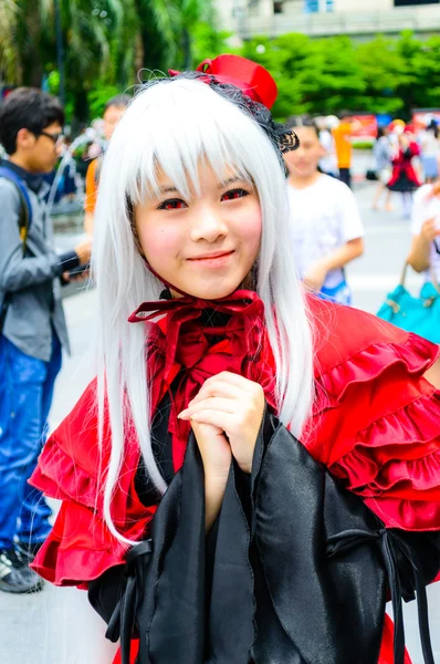 Un anime giapponese non identificato cosplay posa . — Foto Stock