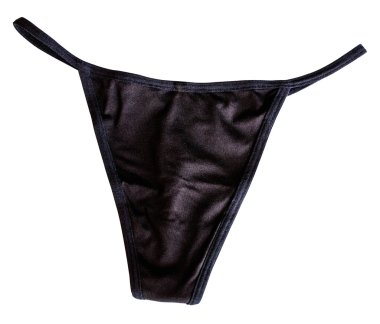 Beyaz arka plan üzerinde izole kadın tanga Montları.