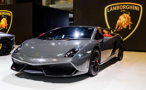 Lamborghini tentoongesteld in bangkok internationale auto salon van 2013. — Stockfoto