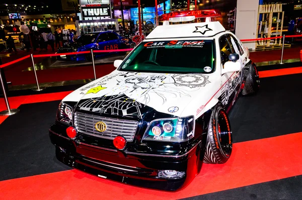 Polícia Modificada Carro e tela desenho animado japão . — Fotografia de Stock