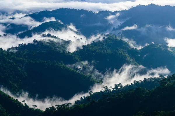 Morning on hilltop view of Thong Pha Phum National Park in Thail — Stock Photo, Image