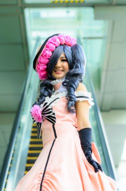 Tanımlanamayan Japon anime cosplay poz Japonya festa Bangkok 2013 yılında