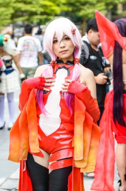 cosplayer karakter yuzuriha inori dan Japonya festa Bangkok 2013 yılında suçlu taç olarak.