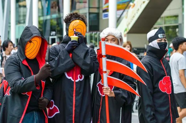 Cosplayer comme personnages Akatsuki de Naruto au Japon Festa à Bangkok 2013 . — Photo