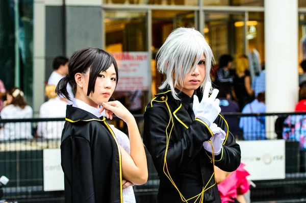 Una pose anime cosplay japonesa no identificada en Japón Festa en Bangkok 2013 — Foto de Stock