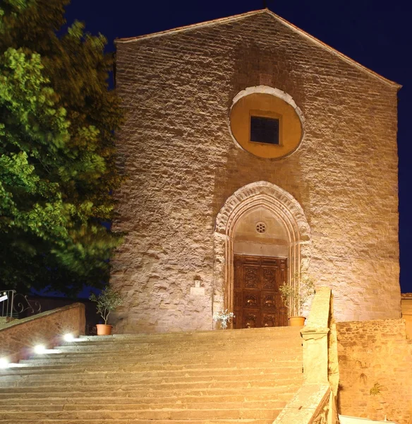 Igreja à noite na Itália — Fotografia de Stock