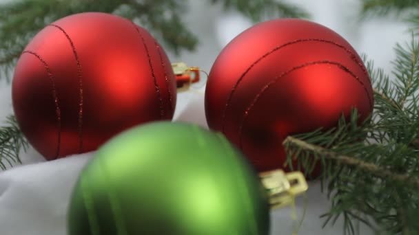 Bombillas y galletas de Navidad — Vídeos de Stock