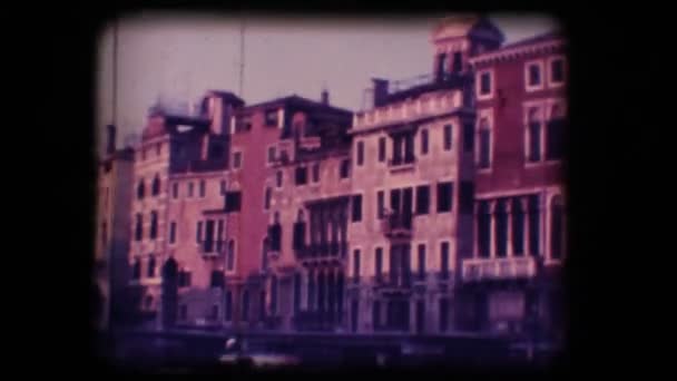 Vintage 8mm. Ferryboat en el Gran Canal — Vídeo de stock