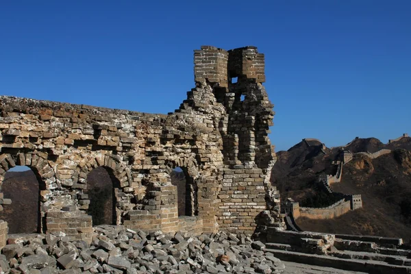 Ruins of a tower in the Great Wall of China — Stock Photo, Image