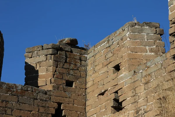 Détail de la tour de pierre de la Grande Muraille de Chine — Photo