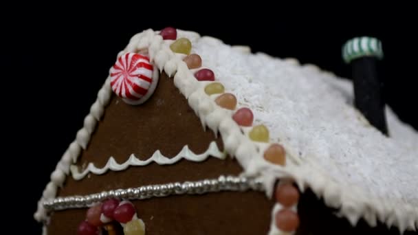 Home made gingerbread house — Stock Video