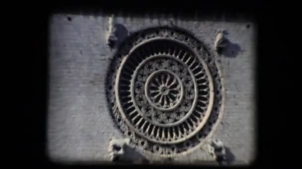 Vintage 8mm. Basilica of San Francesco (Saint Francis) in Assisi — Stock Video