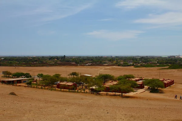 View of the tourist complex from Huaca de la Luna Royalty Free Stock Images