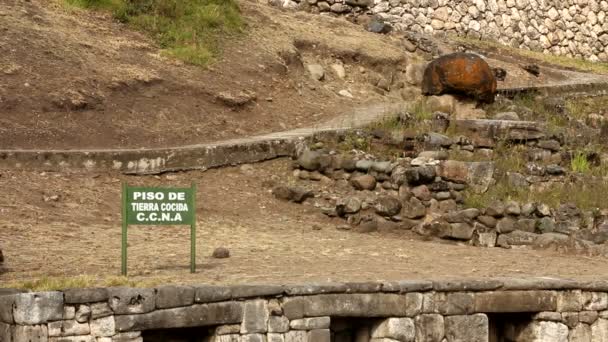 Traditionele inca muur — Stockvideo