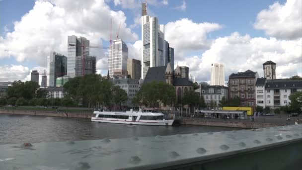 Frankfurt skyline — Stock Video