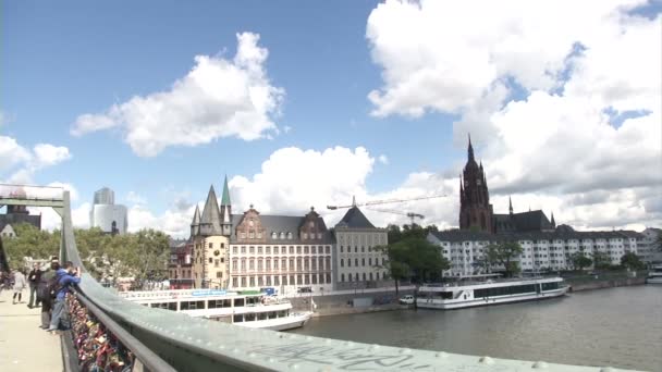Frankfurt binalar — Stok video