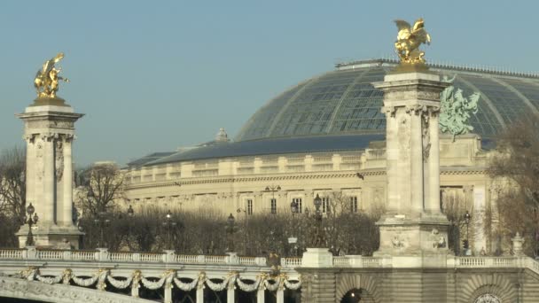 Grand palais in Parijs — Stockvideo