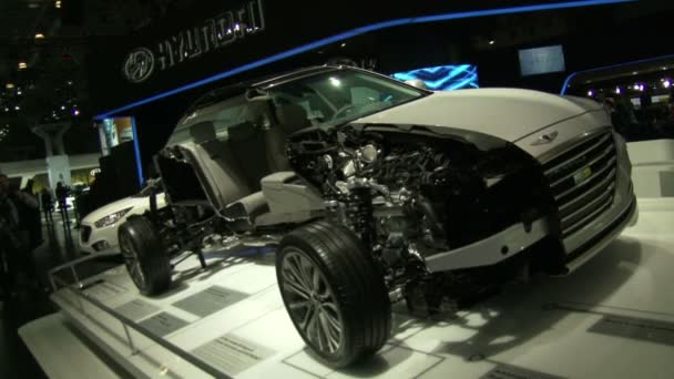 Hyundai exhibit at the New York International Auto Show — Stock Video