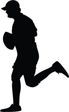 bir kişinin bir futbol siluet