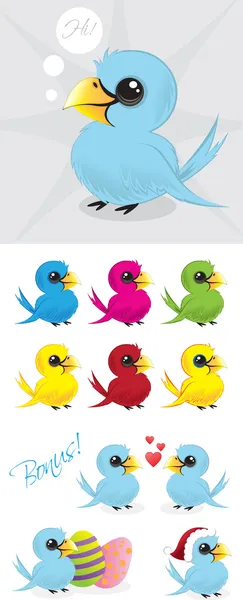 Colorful Birds — Stock Vector