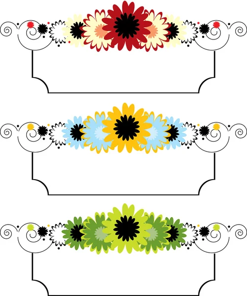 Set of floral banners — Stock Vector