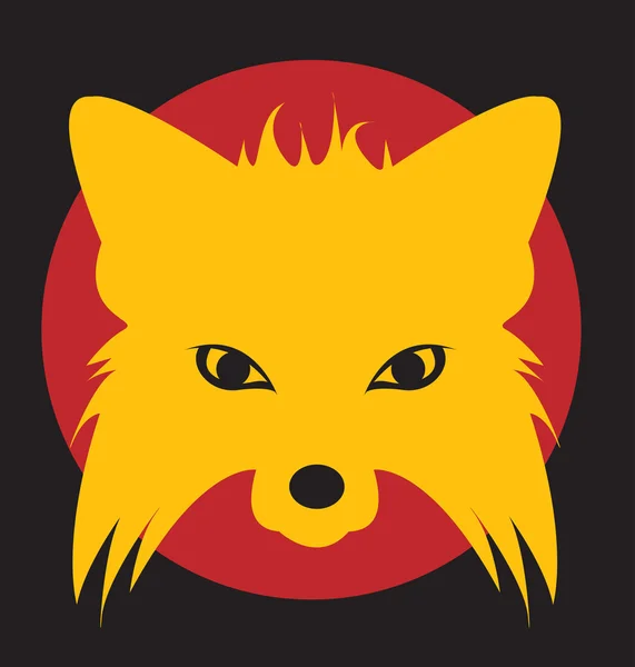 Liška ikona — Stockový vektor
