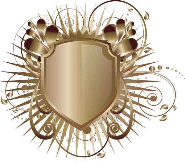 Emblema escudo metálico — Archivo Imágenes Vectoriales
