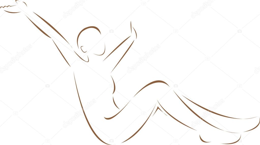 Human Abstract Figure sittings with arms out.