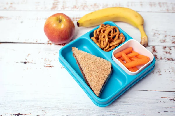 Kid School Lunch Bento Box Set Healthy Food Options Toddler — Stock Photo, Image