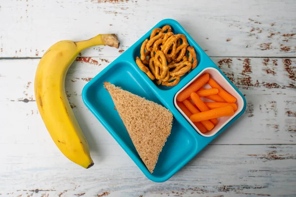 Kid School Lunch Bento Box Set Healthy Food Options Toddler — Stock Photo, Image