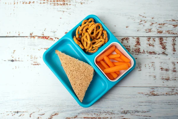 Kid School Lunch Bento Box Set Healthy Food Options Toddler — Stock Photo, Image
