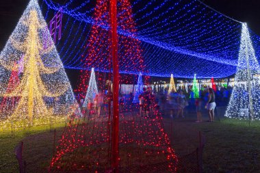 Curitiba Parana Brezilya, 12 Aralık. 2018: Muletta Ailesi Sokak Işığı.