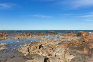 Las Grutas Plajı Rio Zenci Arjantin.