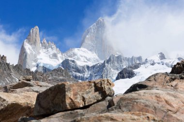 Fitz Roy dağı El Chalten Patagonya 'da Arjantin.