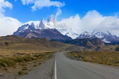 Fitz Roy dağı El Chalten Patagonya 'da Arjantin.