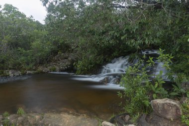 Chapada dos Veadeiros 'ta kristal şelale Alto Paraiso de Goias.