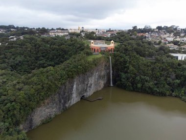 Curitiba Parana Brezilya 'daki Tangua Parkı' nın hava görüntüsü.