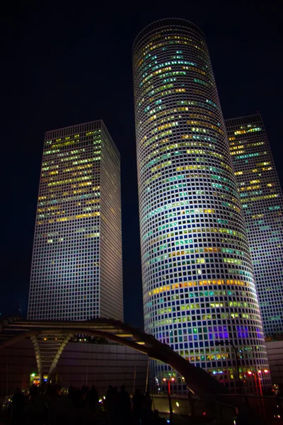 Natt skyskrapor — Stockfoto