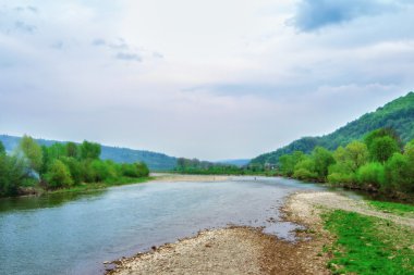 hızlı nehirde Karpat Dağları, Ukrayna.